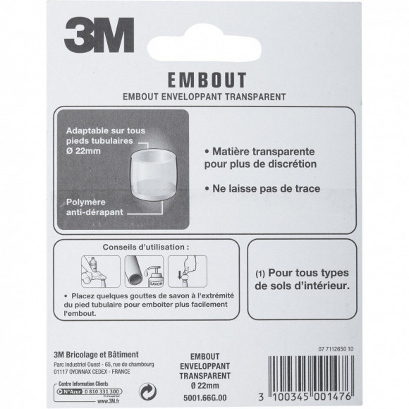 Lot De 4 Embouts En Plastique 3m