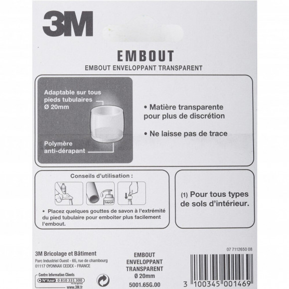 Lot De 4 Embouts En Plastique 3m