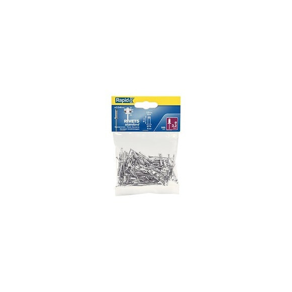 Lot De 100 Rivets Aluminium Diam.3.2 X H.8 Mm Rapid