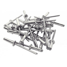 Lot De 100 Rivets Aluminium Diam.4 X H.12 Mm Rapid