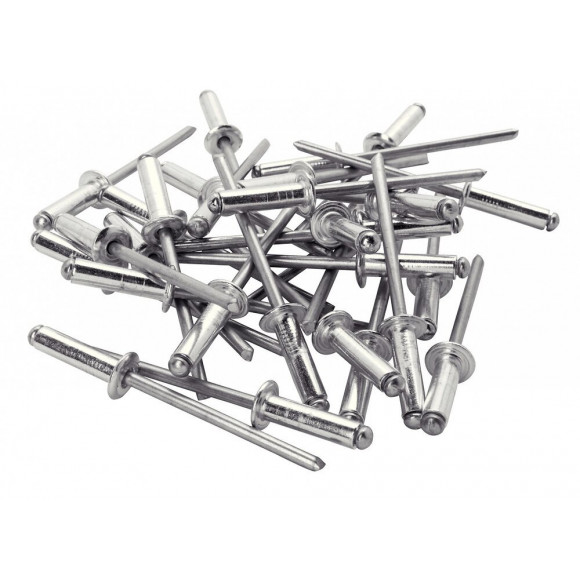 Lot De 100 Rivets Aluminium Diam.4 X H.12 Mm Rapid