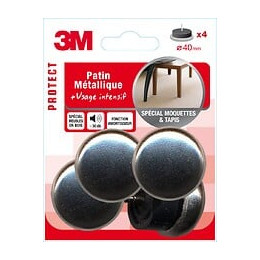 Lot De 4 Patins En Métal À Clouer 3m Diam. 40mm