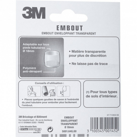 Lot De 4 Embouts En Plastique 3m