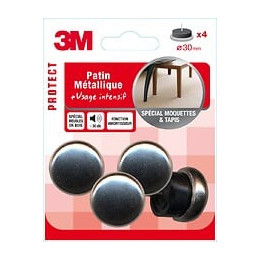 Lot De 4 Patins En Métal À Clouer 3m Diam. 30mm