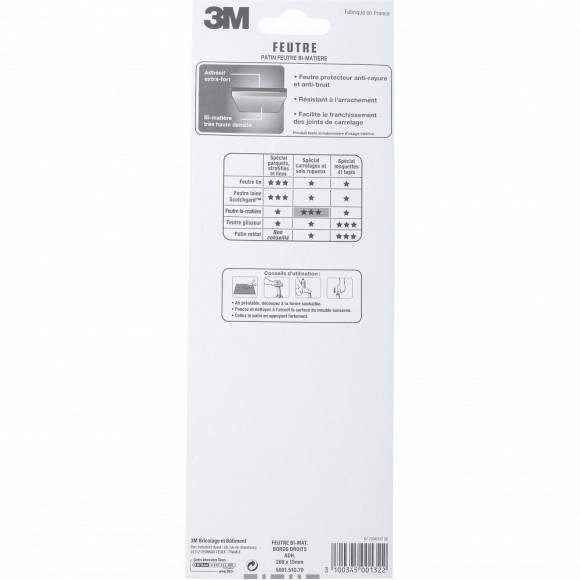 Lot De 4 Patins En Feutre 3m