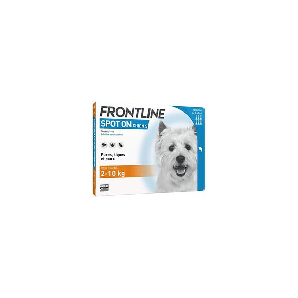 Frontline Spot On Chien 2-10kg - 6 Pipettes