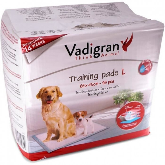 Vadigran Tapis Educateurs 98pcs - 60x45 Cm - Blanc - Pour Chien