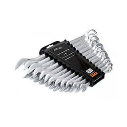 Dcraft - Jeu De Clés Mixtes - 12 Clés - Dimensions De 10 À 32 Mm - Clés Mixtes - Noir