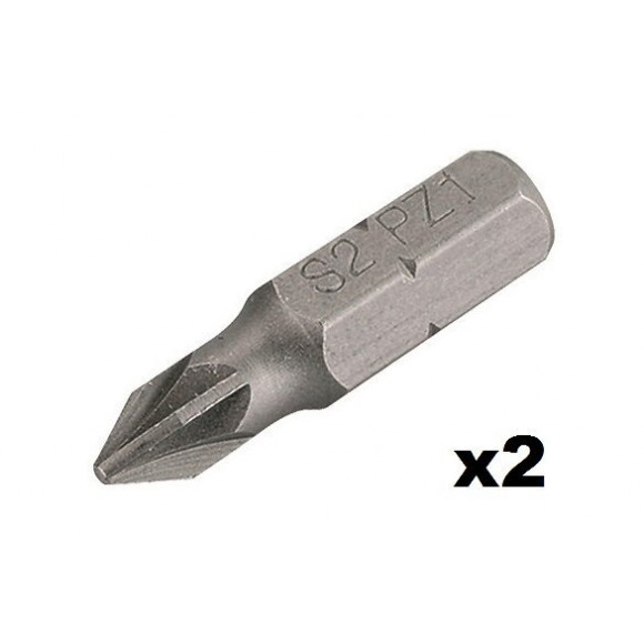 Embout De Vissage Pozidriv N°2 (25mm) - 2 Pièces