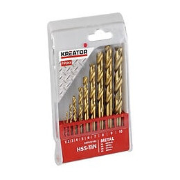 Coffret De 10 Forets À Métaux Hss Titane