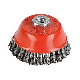 Brosse Métallique Rotative Soucoupe Ø 75 Mm Fils Torsadés En Acier Pour Meuleuse