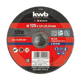 Lot De 10 Disques À Tronçonner 125mm