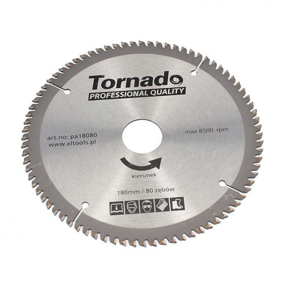 Disque Scie Circulaire 180 Mm D'aluminium, 80 Dents