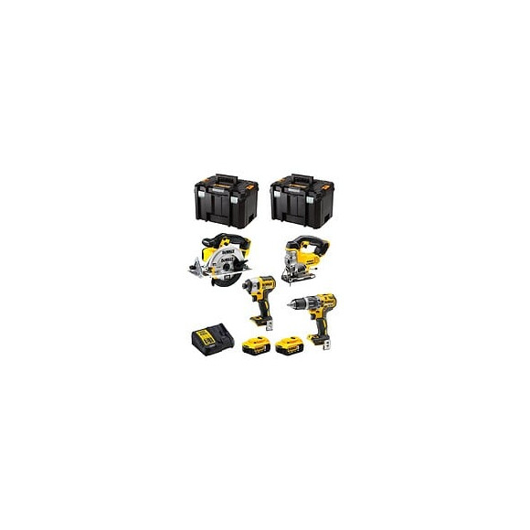 Dewalt Kit Dwk402 (dcd796 Dcf887 Dcs331 Dcs391 2 X 5,0 Ah Dcb115 2 X Tstak Vi)