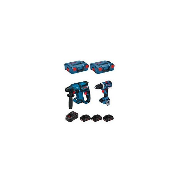 Bosch Kit Gsr 18v-60c Gbh 18v-ec (3 X 4,0 Ah Procore Gal1880cv 2 X L-boxx 136)