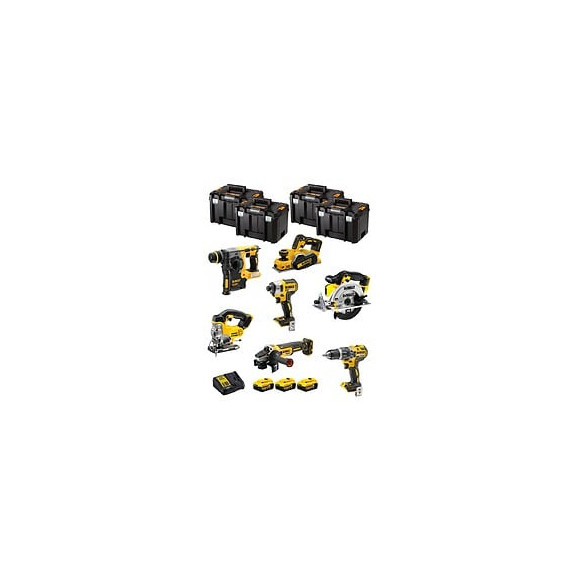 Dewalt Kit Dwk700t (dcd796 Dch273 Dcg405 Dcf887 Dcs331 Dcs391 Dcp580 3 X 5,0 Ah Dcb115 4 X Tstak Vi)