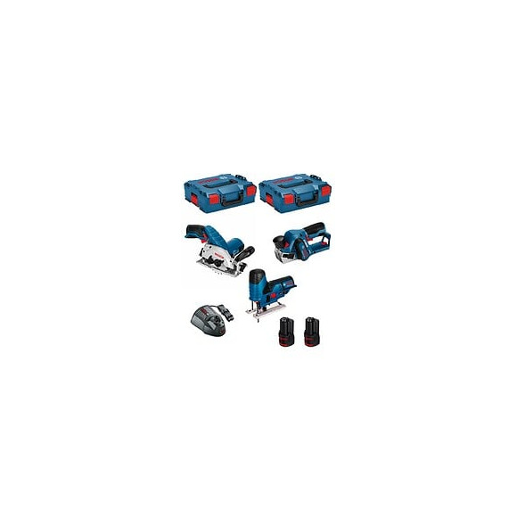 Bosch Kit 12v Bmk3-28ad2 (gks 12v-26 Gst 12v-70 Gho 12v-20 2 X 2,0 Ah Gal1230cv 2 X L-boxx 136 )