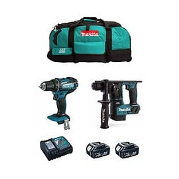 Makita Kit Mk201 (ddf482 Dhr171 2 X 5,0 Ah Dc18rc Lxt600)