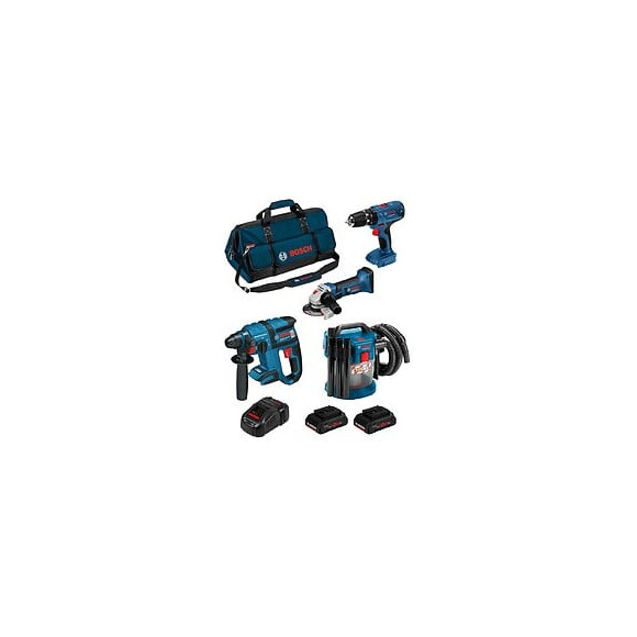 Bosch Kit Psl4m2cbecp (gbh 18v-ec Gsb 18v-21 Gws 18-125 V-li Gas 18v-10l 2 X 4,0 Ah Procore Gal1880cv Hdbag)