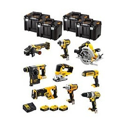 Dewalt Kit Dwk901t (dcd996 Dch273 Dcg405 Dcf887 Dcf894 Dcs334 Dcs570 Dcs367 Dcl050+ 3x5,0ahdcb115+ 4xtstak Vi)
