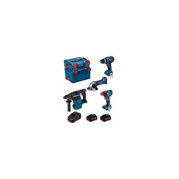 Bosch Kit Psg4p2d (gbh 18v-26f Gsb 18 V-li Gws 18-125 V-li Gdx 18v-200c 2 X 5,0ah Gal1880cv L-boxx 238 L-boxx 136)
