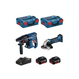 Bosch Kit 18v Bsk182m2g (gbh 18v-20 Gws 18-125-vli 2 X 4,0 Ah Gal18v-40 2 X L-boxx 136)