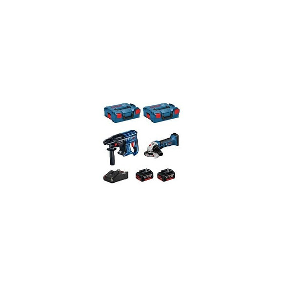 Bosch Kit 18v Bsk182m2g (gbh 18v-20 Gws 18-125-vli 2 X 4,0 Ah Gal18v-40 2 X L-boxx 136)