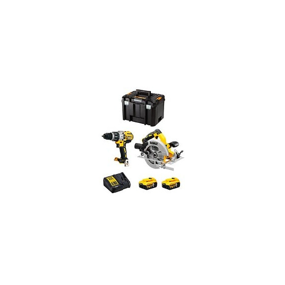 Dewalt Kit Dwk216 (dcd996 Dcs570 2 X 5,0 Ah Dcb115 Tstak Vi)