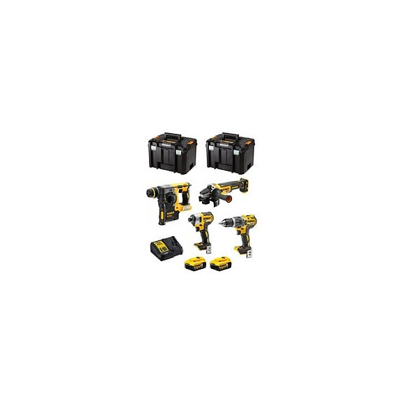 Dewalt Kit Dwk400 (dcd796 Dch273 Dcg405 Dcf887 2 X 5,0 Ah Dcb115 2 X Tstak Vi)
