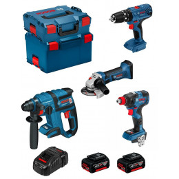 Bosch Kit Psg4p2dec (gbh 18v-ec Gsb 18v-21 Gws 18-125 V-li Gdx 18v-200c 2 X 5,0ah Gal1880cv L-boxx 238 L-boxx 136)