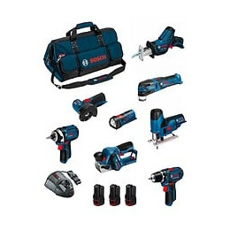 Bosch Kit Bmkb8-28dd3 (gsr12v-15+gdr12v-105+gws12v-76+gst12v-70+gop12v-28+gsa12v-14+gli12v-80+gho12v-20+3x2,0ah+gal1230cv+hdbag