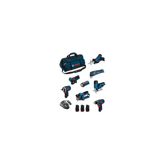 Bosch Kit Bmkb8-28dd3 (gsr12v-15+gdr12v-105+gws12v-76+gst12v-70+gop12v-28+gsa12v-14+gli12v-80+gho12v-20+3x2,0ah+gal1230cv+hdbag