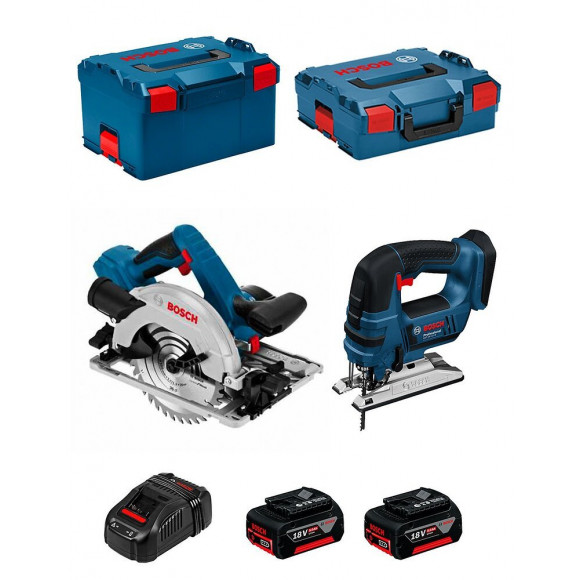 Bosch Kit Psl2p2wc (gst 18v-li B Gks 18v-57g 2 X 5,0ah Gal1880cv L-boxx 136 L-boxx 238)