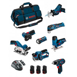 Bosch Kit Bmkb8-28fd3 (gsr12v-15+gks12v-26+gws12v-76+gst12v-70+gop12v-28+gsa12v-14+gli12v-80+gho12v-20+3x2,0ah+gal1230cv+hdbag)