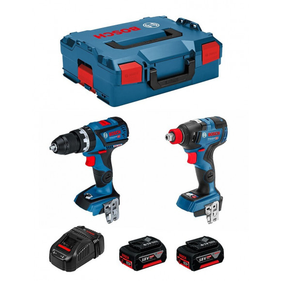 Bosch Kit Gsb 18v-60c Gdx 18v-200c (2 X 5,0ah Gal1880cv L-boxx 136)