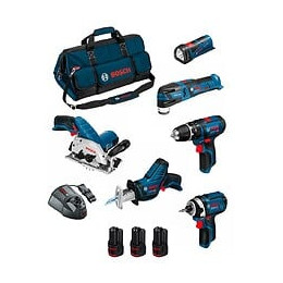 Bosch Kit Bmkb6-28bd3 (gsb 12v-15 Gdr 12v-105 Gks 12v-26 Gop 12v-28 Gsa 12v-14 Gli 12v-80 3x2,0ahgal1230cvhdbag)