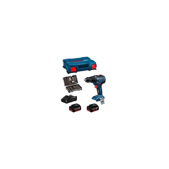 Perceuse-visseuse Bosch Gsr 18v-55 (2 X 5,0 Ah Gal 18v-40 L-case) Set De 43 Embouts De Vissage