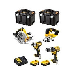 Dewalt Kit Dwk403 (dcd796 Dcf887 Dcs334 Dcs570 2 X 5,0 Ah Dcb115 2 X Tstak Vi)