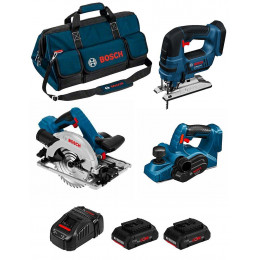 Bosch Kit Psb3wm2cp (gst 18v-li B Gks 18v-57g Gho 18v-li 2 X 4,0 Ah Procore Gal1880cv Hdbag)