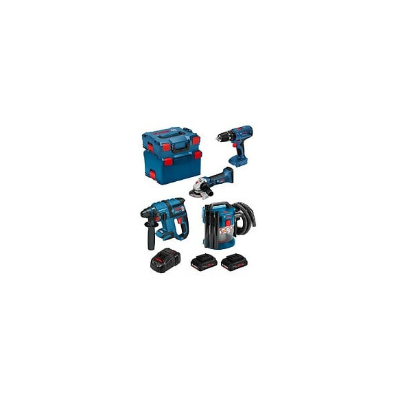 Bosch Kit Psl4m2cecp (gbh 18v-ec Gsb 18v-21 Gws 18-125v-li Gas 18v-10l 2x4,0ah Procoregal1880cvl-boxx136l-boxx238)