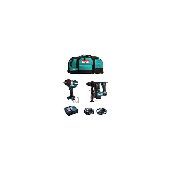 Makita Kit Mk215 (dtw1002 Dhr171 2 X 5,0 Ah Dc18rc Lxt600)