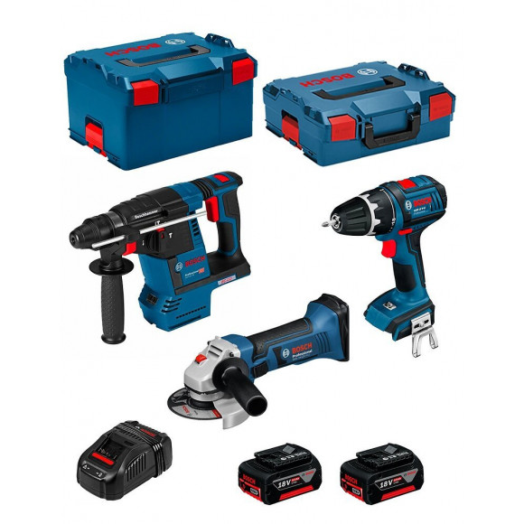 Bosch Kit Psl3p3c (gbh 18 V-26f Gsb 18 V-li Gws 18-125 V-li 2 X 5,0ah Gal1880cv L-boxx 238 L-boxx 136)