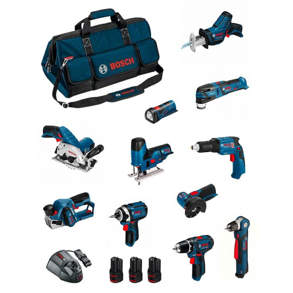 Bosch Kit Bmkb11-28ad3 (gsr12v-15+gdr12v-105+gks12v-26+gws12v-76+gst12v-70+gop12v-28+gsa12v-14+gwb12v-10+gtb12v-11+gho12v-20)