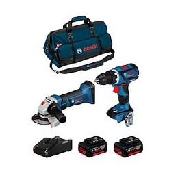 Bosch Kit 18v Bk209bag (gsr 18v-60 C Gws 18-125 V-li 2 X 5,0 Ah Gal18v-40 Sac)
