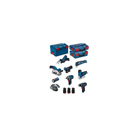 Bosch Kit 12v Bmk8-28bd3 (gsr 12v-15+gdr 12v-105+gks 12v-26+gws 12v-76+gst 12v-70+gop 12v-28+gsa 12v-14+gli 12v-80+3 X 2,0ah)