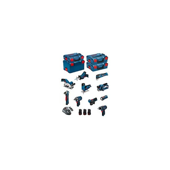 Bosch Kit 12v Bmk10-28dd3 (gsr12v-15+gdr12v-105+gks12v-26+gws12v-76+gst12v-70+gop12v-28+gsa12v-14+gwb12v-10+gli12v-80+gho12v-20