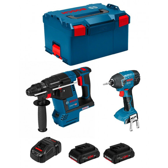 Bosch Kit Gbh 18v-26f Gdr 18v-li (2 X 4,0 Ah Procore Gal1880cv L-boxx 238)