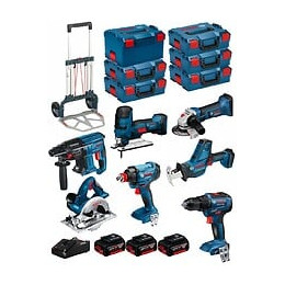 Bosch Kit 18v Bk701 (gst18v-lis+gks18v-li+gbh18v-21+gws18-125v-li+gsr18v-55+gsa18v-lic+gdx18v-180+ 3x4,0ah+gal18v-40+6xl-boxx)