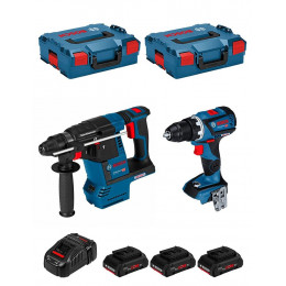 Bosch Kit Gsr 18v-60c Gbh 18v-26f (3 X 4,0 Ah Procore Gal1880cv 2 X L-boxx 136)