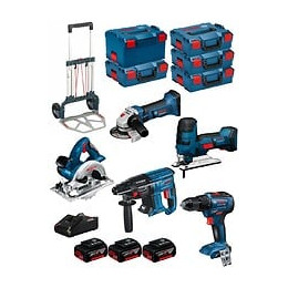 Bosch Kit 18v Bk501 (gst 18v-lis+gks 18v-li+gbh 18v-21+gws 18-125v-li+gsr 18v-55+ 3x4,0ah+gal18v-40+4xl-boxx136+l-boxx238+caddy